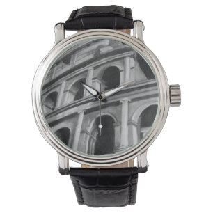 Roman Colosseum met Architecturaal Tekeningen Horloge