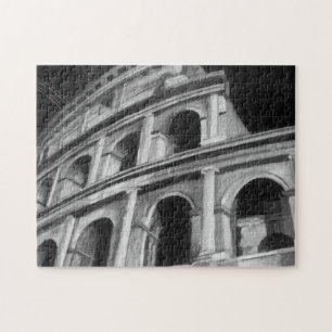 Roman Colosseum met Architecturaal Tekeningen Legpuzzel