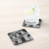 Roman Colosseum met Architectural Drawings Bier Onderzetter (Rechterzijde)