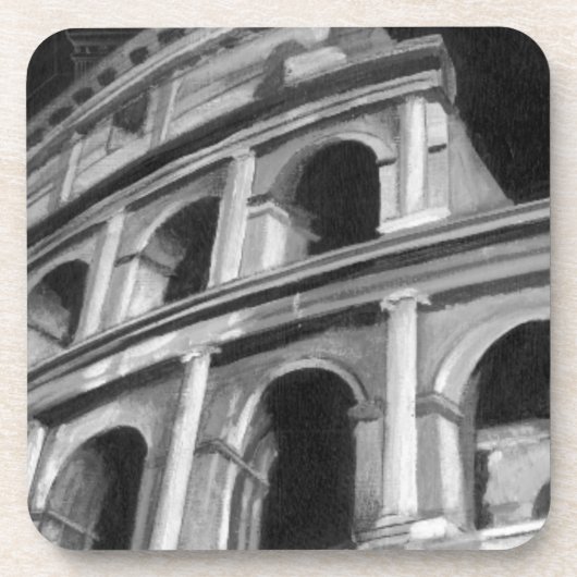 Roman Colosseum met Architectural Drawings Bier Onderzetter (Voorkant)