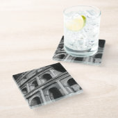 Roman Colosseum met Architectural Drawings Glazen Onderzetter (Schuin)