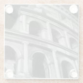 Roman Colosseum met Architectural Drawings Glazen Onderzetter (Achterkant)