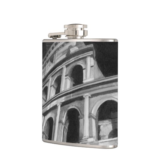 Roman Colosseum met Architectural Drawings Heupfles (Links)