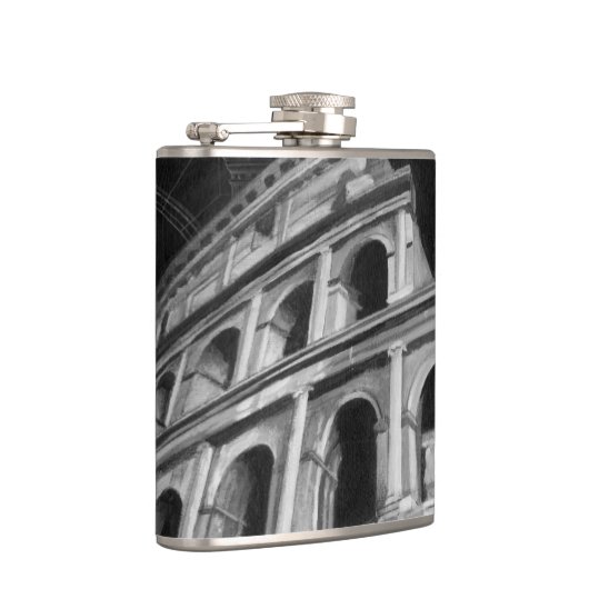 Roman Colosseum met Architectural Drawings Heupfles (Rechts)