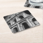 Roman Colosseum met Architectural Drawings Kartonnen Onderzetters (Schuin)