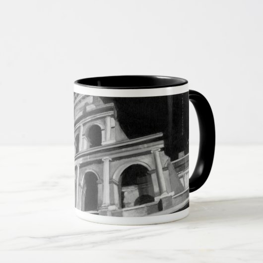 Roman Colosseum met Architectural Drawings Mok (Voorkant rechts)