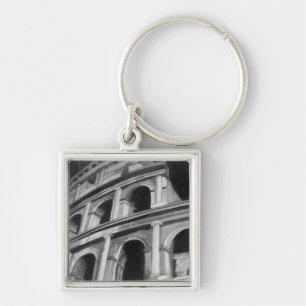Roman Colosseum met Architectural Drawings Sleutelhanger