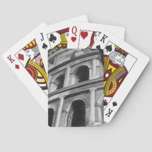 Roman Colosseum met Architectural Drawings Speelkaarten