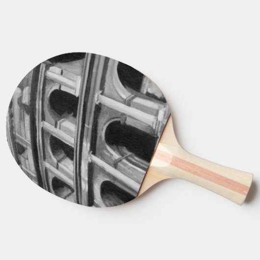 Roman Colosseum met Architectural Drawings Tafeltennisbatje (Zijkant)