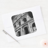 Roman Colosseum met Architectural Drawings Vierkante Sticker (Envelop)