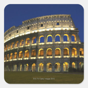 Roman Colosseum, Rome, Italië 3 Vierkante Sticker