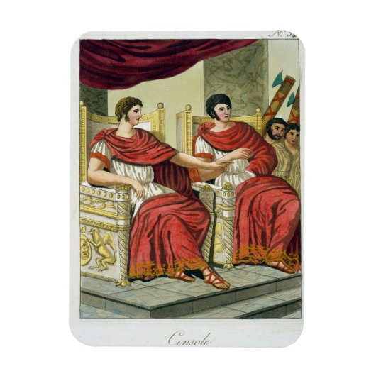 Roman Consuls, uit L'Antica Roma, 1825 (kleur) Magneet (Verticaal)