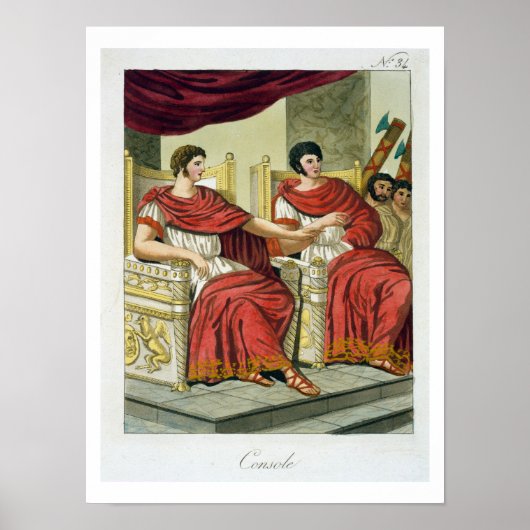 Roman Consuls, uit L'Antica Roma, 1825 (kleur) Poster (Voorkant)