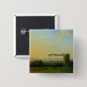 Roman Countryside Vierkante Button 5,1 Cm (Voorkant /achterkant)