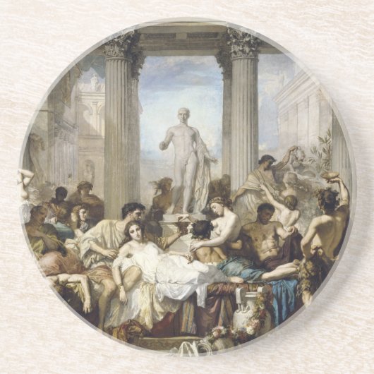 roman decadence zandsteen onderzetter (Voorkant)