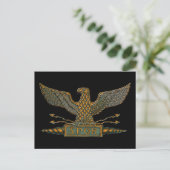 Roman Eagle Copper Finish Briefkaart (Staand voorkant)