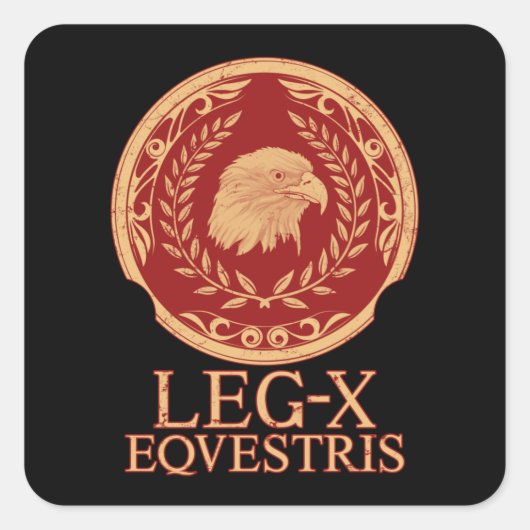 Roman Eagle Legio X Emblem Vierkante Sticker (Voorkant)