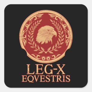 Roman Eagle Legio X Emblem Vierkante Sticker