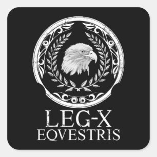 Roman Eagle Legio X Emblem Vierkante Sticker