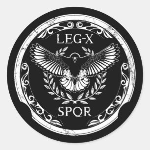 Roman Eagle Legio X Shield Ronde Sticker