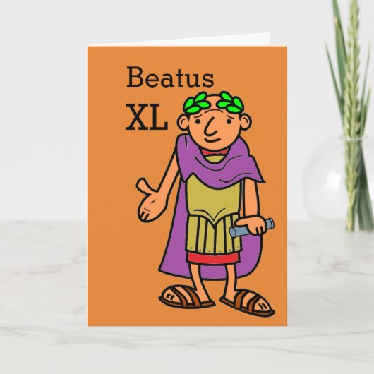 Roman Emperor Happy 40th Birthday Wenskaart Kaart (Voorkant)