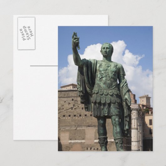 Roman Emperor-standbeeld Briefkaart (Voorkant / Achterkant)