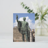 Roman Emperor-standbeeld Briefkaart (Staand voorkant)