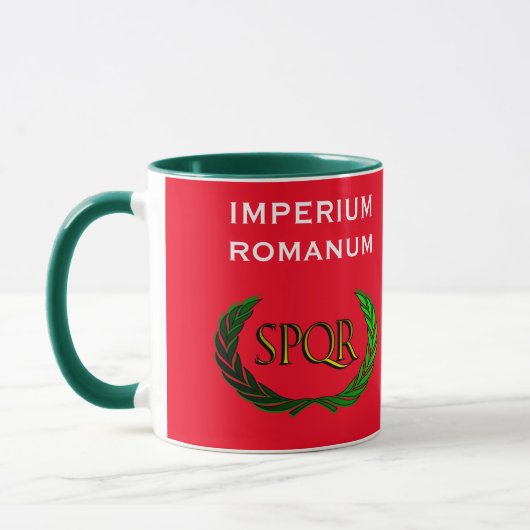 Roman Empire Crest Coffee Mok (Links)
