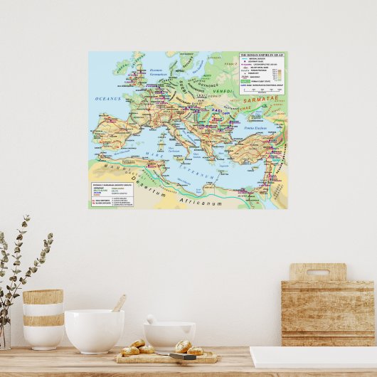 Roman Empire Map Poster (Keuken)