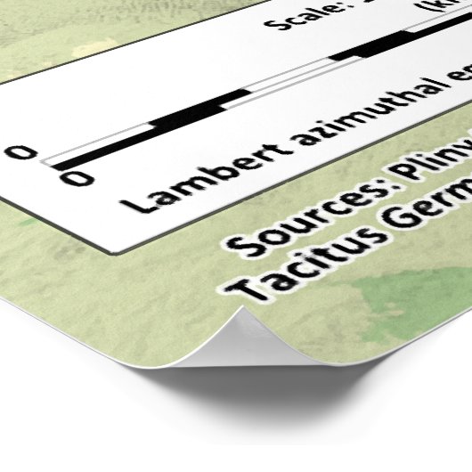 Roman Empire Map tijdens de vorst van keizer Hadri Poster (Hoek)