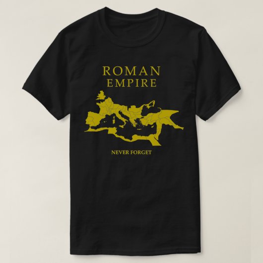 Roman Empire Map vergeet nooit SPQR Rome T-shirt (Design voorkant)