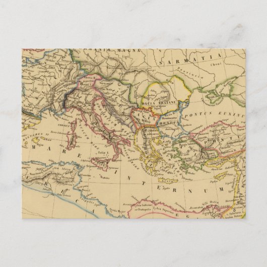 Roman Empire onder Constantine en Trajan Briefkaart (Voorkant)