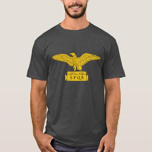 Roman Empire SPQR Eagle Embleem T-shirt (Voorkant)