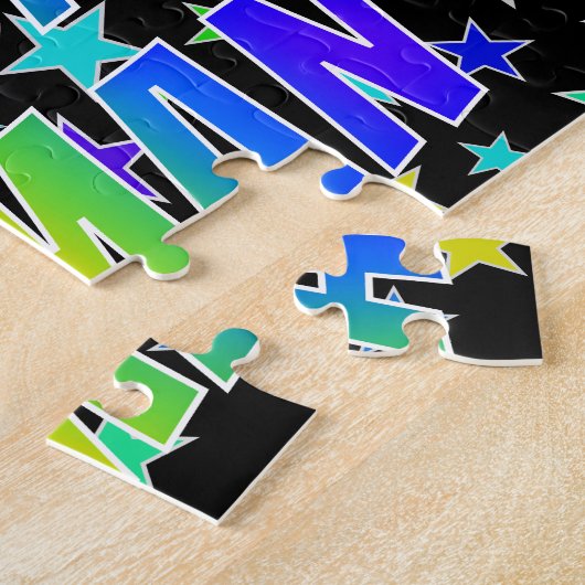 "ROMAN" First Name, Fun "HAPPY BIRTHDAY" Legpuzzel (Zijkant)