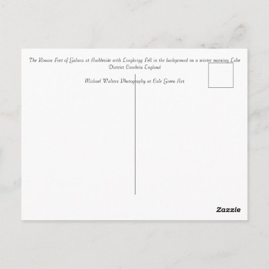 Roman Fort Ambleside Cumbria Briefkaart (Achterkant)