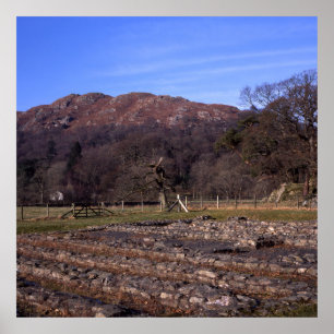 Roman Fort Ambleside Cumbria Briefkaart Cushion Poster