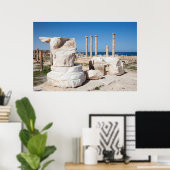 Roman Forum And Remains Of Statue, Sabratha, AZ Poster (Thuiskantoor)