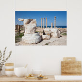 Roman Forum And Remains Of Statue, Sabratha, AZ Poster (Keuken)