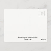 Roman Forum en Colosseum Briefkaart (Achterkant)