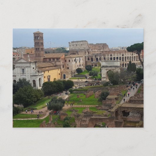 Roman Forum en Colosseum Briefkaart (Voorkant)