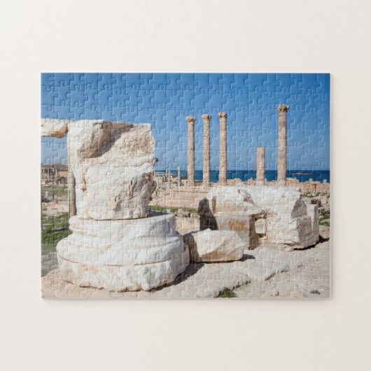 Roman Forum en resten van beeld, Sabratha, AZ Legpuzzel (Horizontaal)