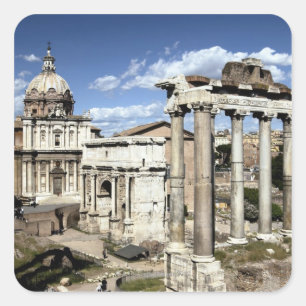 Roman Forum, Rome, Italië Vierkante Sticker