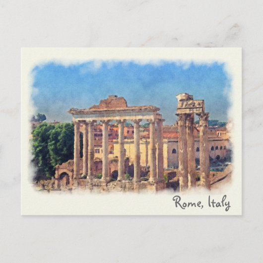 Roman forum ruïnes briefkaart (Voorkant)