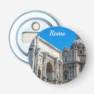 Roman Forum ruins in Rome, Italië Button Flesopener