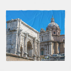 Roman Forum ruins in Rome, Italië Fleece Deken