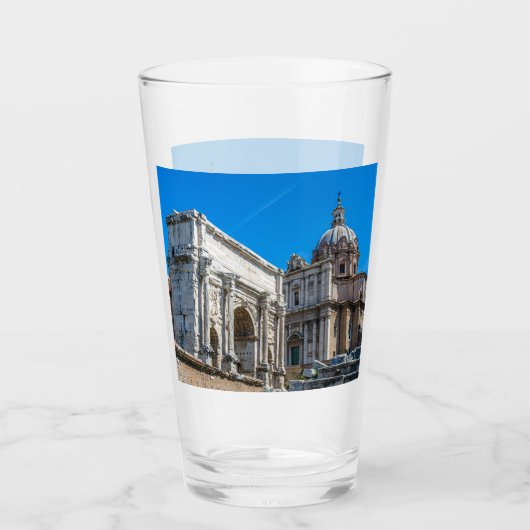 Roman Forum ruins in Rome, Italië Glas (Voorkant)