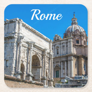 Roman Forum ruins in Rome, Italië Kartonnen Onderzetters