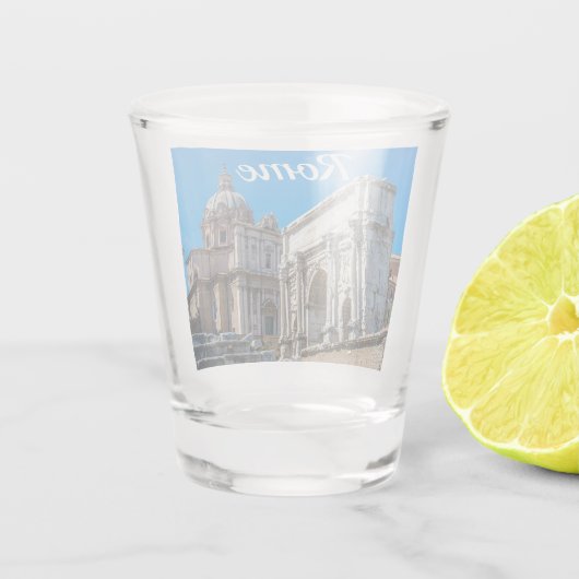 Roman Forum ruins in Rome, Italië Shot Glas (Achterkant)