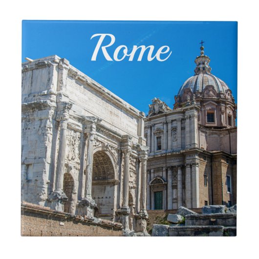 Roman Forum ruins in Rome, Italië Tegeltje (Voorkant)