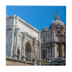 Roman Forum ruins in Rome, Italië Tegeltje